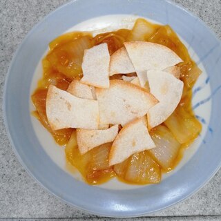 玉ねぎの甘酢あんで！揚ワンタン風〜